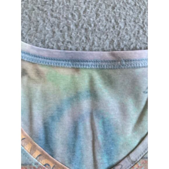 Vintage Fruit Co Top Small Rhinestone California Floral 3/4 Sleeve Shirt Y2K - Picture 10 of 14